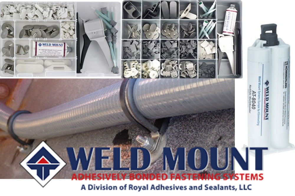 Weld Mount, El innovador sistema de fijación sin soldadura, sin taladro o roscado.